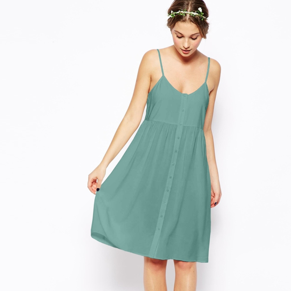 ASOS Tank dress Green Blue